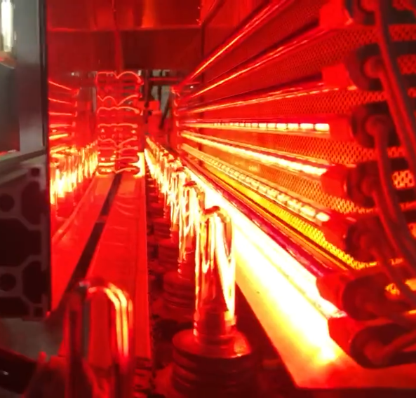 Oven heater for bottle making